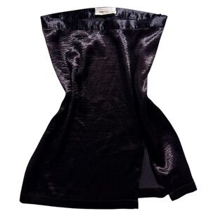 Vintage Urban Outfitters Black Satin Midi Skirt